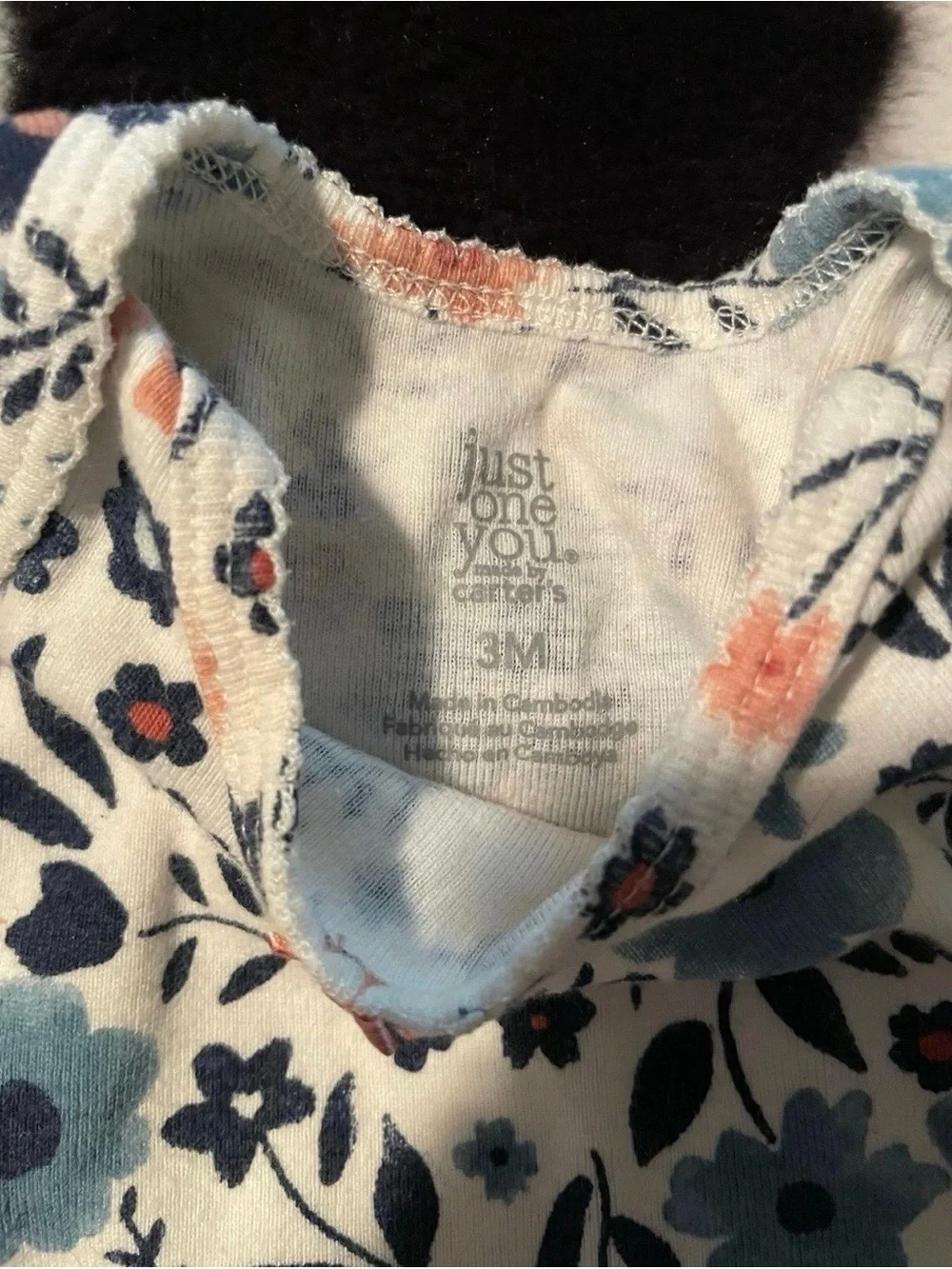 Carter’s Just One You Floral Infant Onesie Size 3 Months